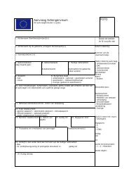 Formulier visum aanvraag - Vreemdelingenzaken