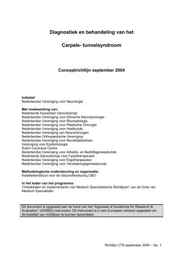 Diagnostiek en behandeling van het Carpale ... - REP-Online