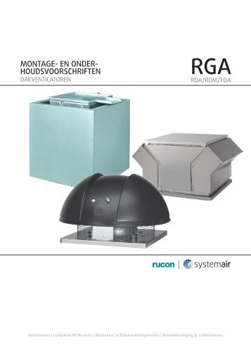 montage- en onder- houdsvoorschriften - Rucon ventilatoren