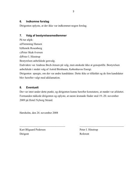 Referat af Generalforsamling - Dansk Gas Forening