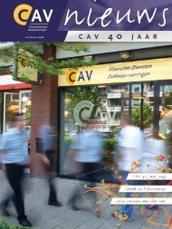 Nieuwsbrief CAV 40 jaar/ december 2008 - Stichting CAV