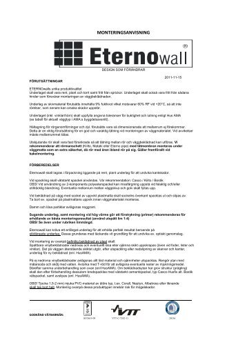 Monteringsanvisning P-märkning - Eternowall