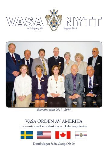 Vasa-Nytt nr 3 2011. - Vasa Orden av Amerika