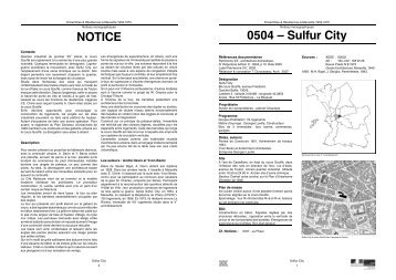 NOTICE 0504 – Sulfur City