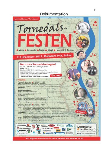 Dokumentation av Tornedalsfesten som pdf - Lappland Kulturbyrå