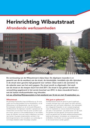 Herinrichting Wibautstraat - Wibaut aan de Amstel