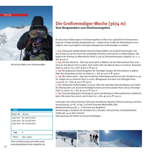 Winter Sommer - Bergsteigerschule Zugspitze
