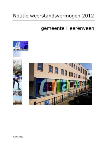 Notitie weerstandsvermogen - Gemeenteraad Heerenveen