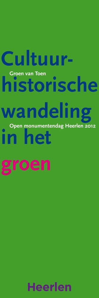 Bekijk hier de brochure 2012 - Open Monumentendag Heerlen
