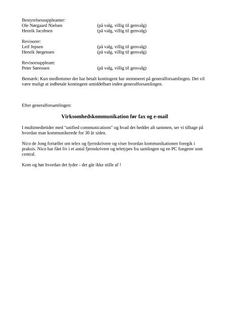 indkaldelsen - Dansk Datahistorisk Forening