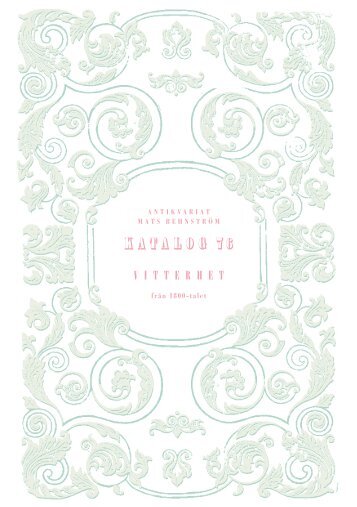 Katalog 76 - Svenska Antikvariatföreningen