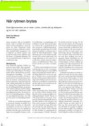 Når rytmen brytes - Tidsskrift for Norsk Psykologforening