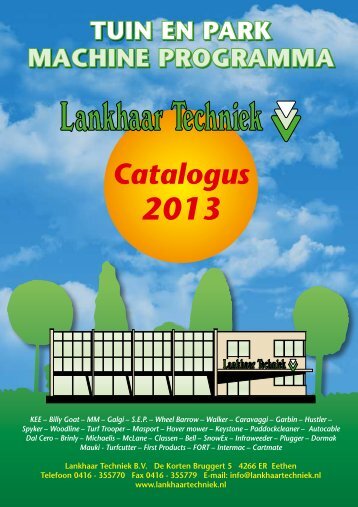 Lankhaar Brochure 2013 - Meijdebie.nl