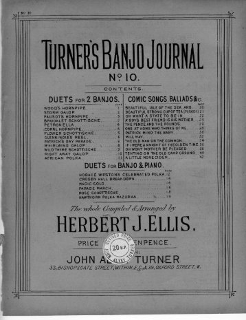 Turner's Banjo Journal No. 10 - Classic Banjo