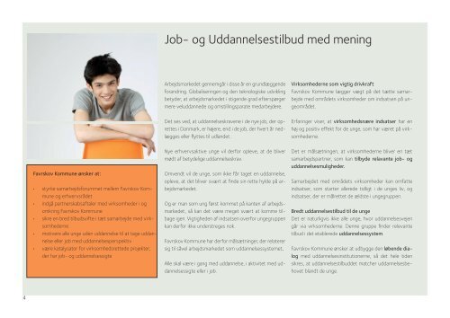 Politik for unges uddannelse og job - Jobcenter Favrskov