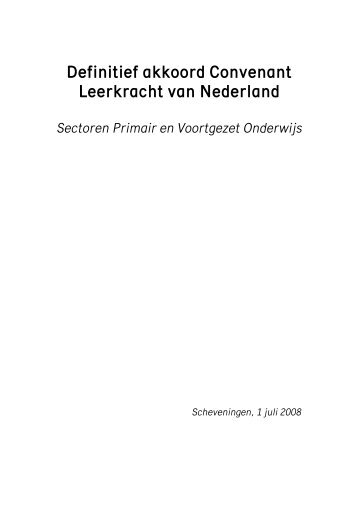 Definitief akkoord Convenant Leerkracht van Nederland