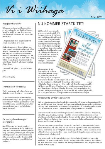 NU KOMMER STARTKITET! - Samfälligheten Wiihaga