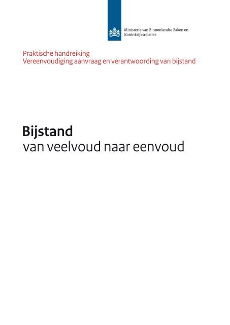 Handreiking Bijstand "Van Veelvoud naar Eenvoud"