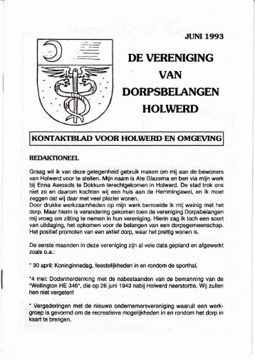 DEVEREIUGING VAN DORPSBEIANGEN - Holwerd Online