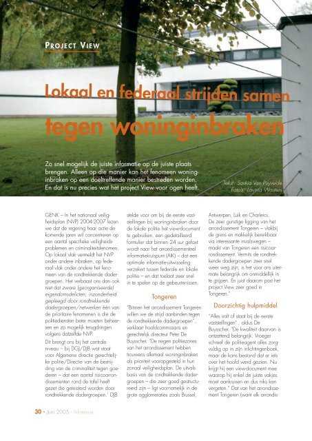 project View - Federale politie