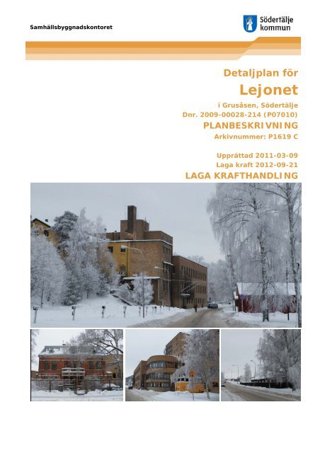 Detaljplan för Lejonet - Södertälje kommun