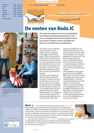 De voeten van Roda JC - Hanssen Footcare