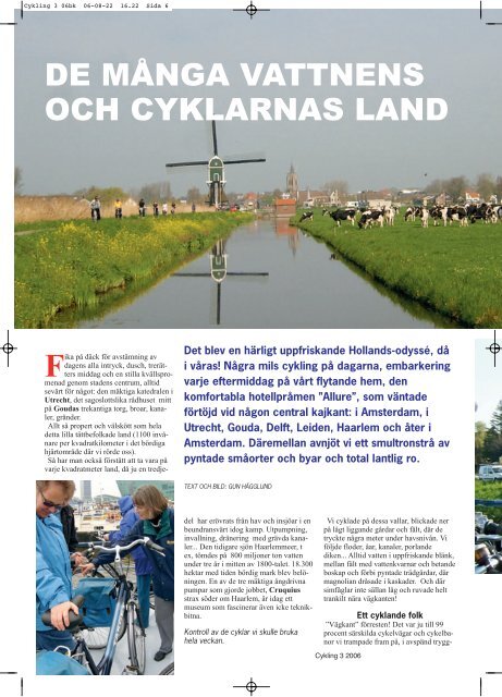 Läs Cykling nr:3-06 här (pdf-fil, 8Mbyte) - Cykelfrämjandet