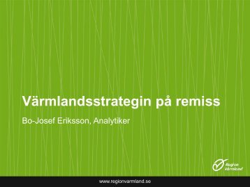 Presentation - Region Värmland