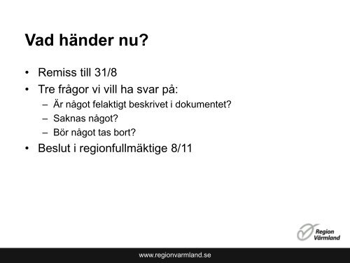 Presentation - Region Värmland