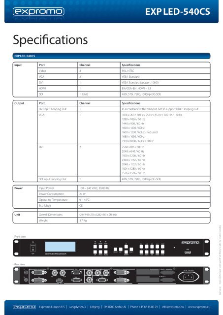 LED Video Processor - Expromo Europe