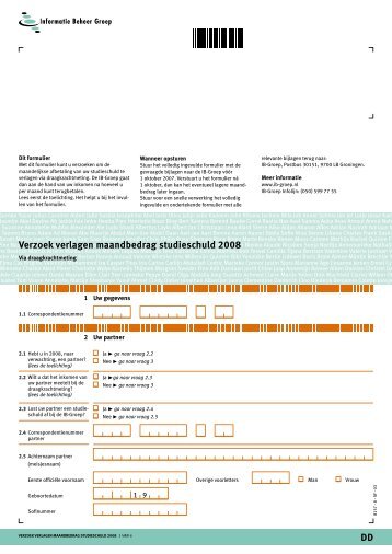 DD Verzoek verlagen maandbedrag studieschuld ... - Deep Journal