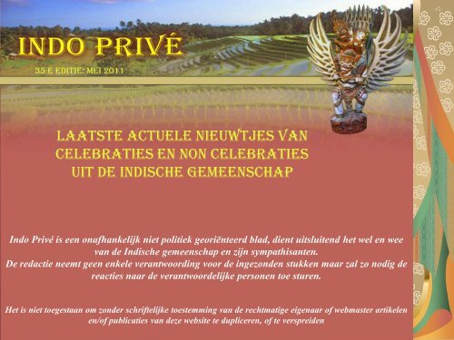 Klik hier voor 35e editie april 2011 - Indo Privé