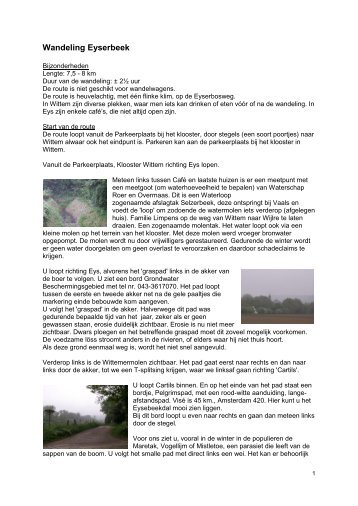 Waterwandeling Eyserbeek - Milieufederatie Limburg