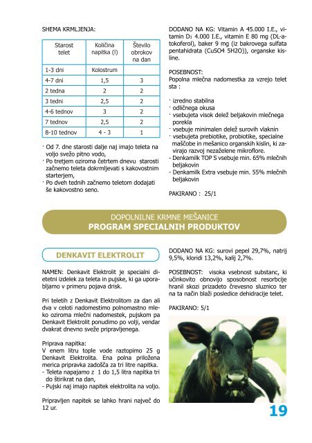 katalog krmih mešanic in mineralno vitaminskih ... - Jata Emona