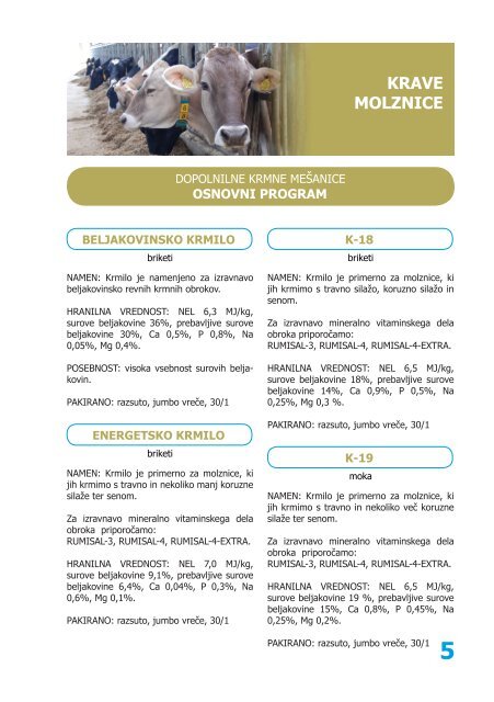 katalog krmih mešanic in mineralno vitaminskih ... - Jata Emona