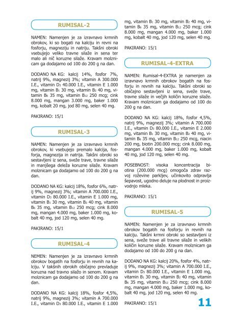 katalog krmih mešanic in mineralno vitaminskih ... - Jata Emona