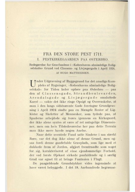 FRA DEN STORE PEST 1711. - Hovedbiblioteket.info