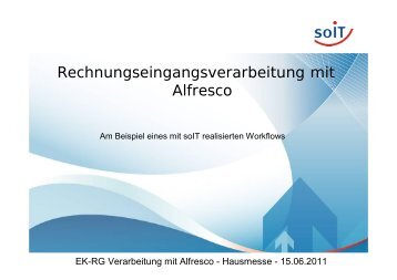 Frank Döhrn - Rechnungseingangsverarbeitung mit Alfresco - SoIT