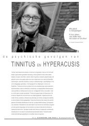 TINNITUS E N H Y P E R A C U S I S - Kees de Vries