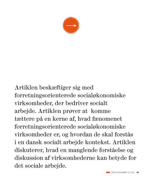 Uden for nummer 25 - Dansk Socialrådgiverforening