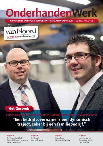 Nieuwsbrief april 2012 - Van Noord Accountants Belastingadviseurs