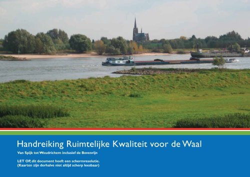 Handreiking Ruimtelijke Kwaliteit voor de Waal - Ruimte voor de Rivier