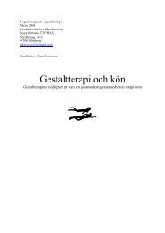 Gestaltterapi och kön - Gestaltakademin