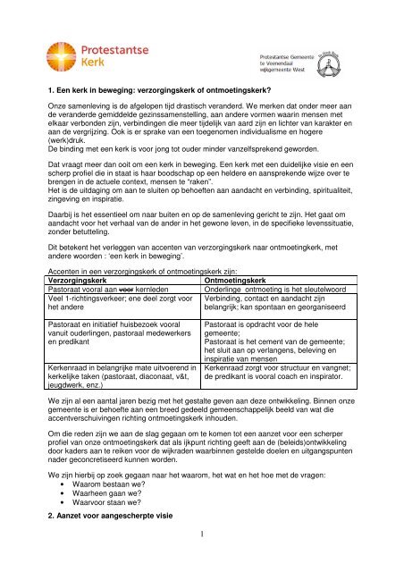 Visiedocument - Protestantse Gemeente Veenendaal