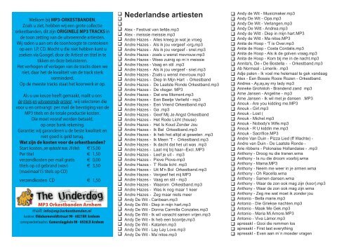 Nederlandse Artiesten Mp3