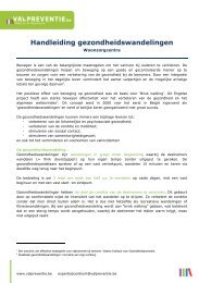 Handleiding gezondheidswandelingen - Valpreventie