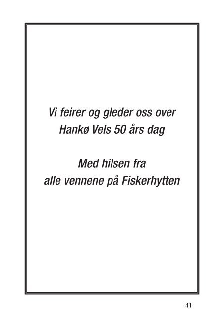 Sommerprogram - Hankø Vel
