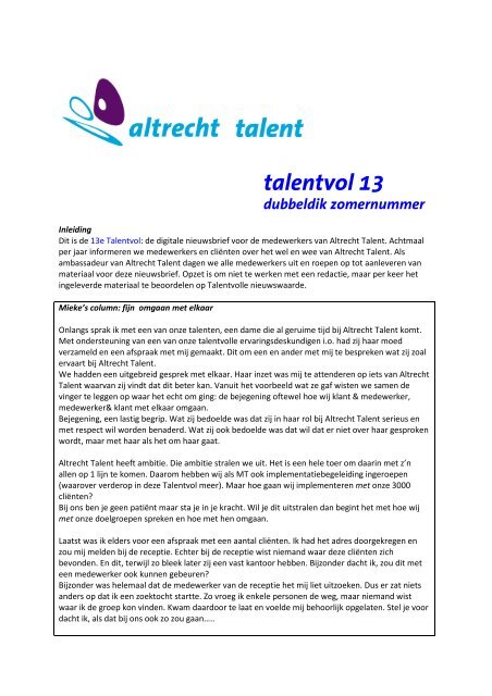 talentvol 13 - Altrecht