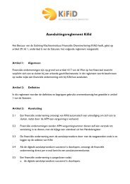 Aansluitingsreglement Kifid