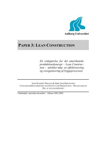 Notat om Lean Construction